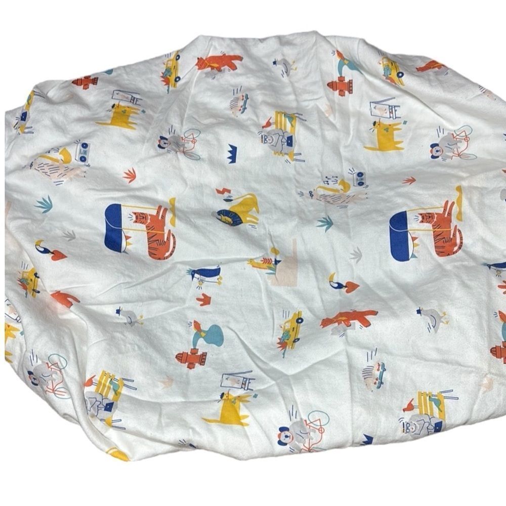 Brooklinen baby crib sheet animals cartoon musical zoo bedding